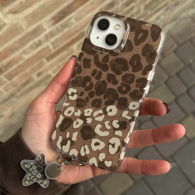 قاب minimal leopard پلنگی قهوه ای iphone 16promax