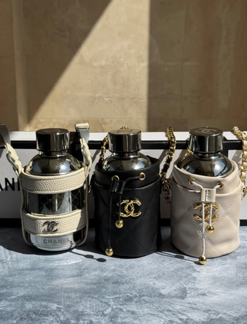 خرید و قیمت بطری آب استیل شنل Thermos Cup با بند و کیف دوشی