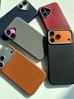 قاب گوشی آیفون طرح چرمی ساده TPU Leather Case