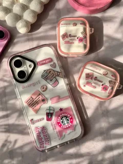 قاب استارباکس PINK STARBUCKS ضدضربه آیفون